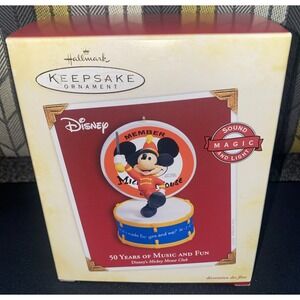 Hallmark 50 Years of Music and Fun Mickey Mouse Clubhouse Ornament Lights Sound